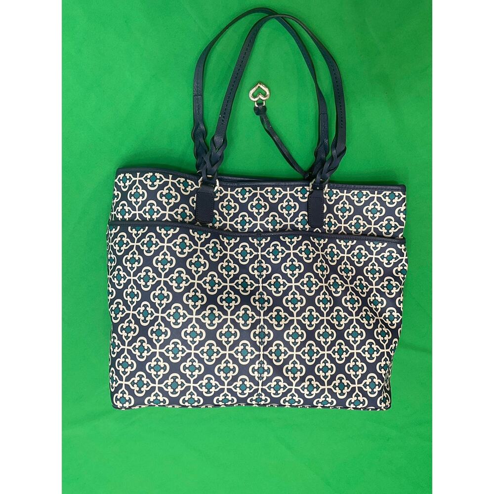 Brighton Araceli Carryall Tote Blue & White Geometric Carryall Tote - Picture 6 of 16